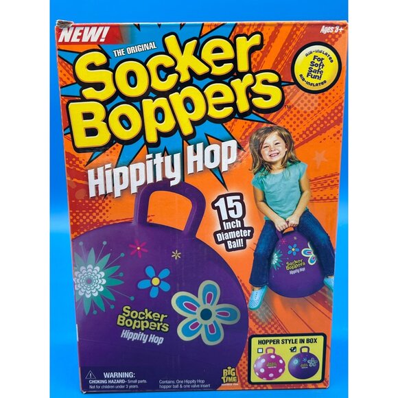 The Original Socker Boppers Hippity Hop 15" Diameter Ball For Ages 3+ Indoor & O - Picture 2 of 5